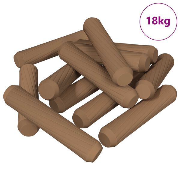 vidaXL Wooden Dowels 18000 pcs Brown Solid wood