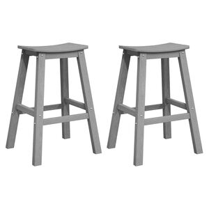 vidaXL Bar Stool 2 pcs Light Grey 52 x 43 x 73.5 cm HDPE