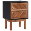 vidaXL Nightstands 2 pcs 40x30x53 cm Solid Acacia Wood and MDF