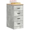 vidaXL Garage Storage Cabinet Concrete Grey 40x51x85 cm Solid Wood Pine