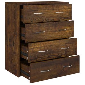 vidaXL Sideboard with 4 Drawers 60x30,5x71 cm Smoked Oak