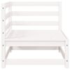 vidaXL 3 Piece Garden Lounge Set White Solid Pinewood