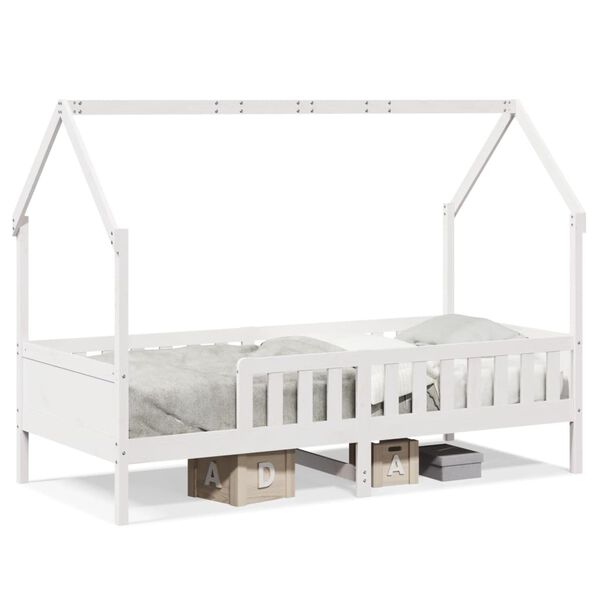 vidaXL Kids' House Bed Frame without Mattress White 90x190 cm Single Pine