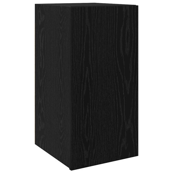 vidaXL Wall TV Cabinet Black Oak 30.5 x 30 x 60 cm Engineered Wood