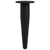 vidaXL Furniture Feet 2 pcs Black &Oslash; 40 x 98 mm Iron
