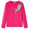 Kids' T-shirt with Long Sleeves Bright Pink 128