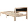 vidaXL Bed frame Brown and taupe 90 x 190 cm Solid pine wood