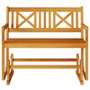 vidaXL Glider Bench Brown 110 x 59 x 97 cm Solid Acacia Wood
