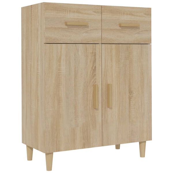 vidaXL Sideboard Sonoma Oak 69.5x34x90 cm Engineered Wood