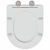 vidaXL Toilet Seat White 47 x 36 x 3.4 cm Duroplast