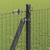 vidaXL Fence Post Grey 10 x 1.2 m (25 x 25 mm mesh) Steel and PVC