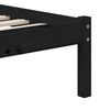 3101212 vidaXL Bed Frame without Mattress Black Solid Wood 100x200 cm (810011+814183)