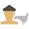 vidaXL Chicken Feeder Black 40 x 40 x 45 cm Cold-Rolled Steel