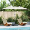 vidaXL Garden Parasol Sand 385 x 209 x 244 cm Polyester and Steel