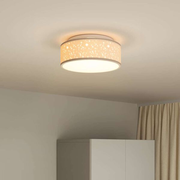 vidaXL Ceiling Lamp Taupe 30 x 13.5 cm Fabric
