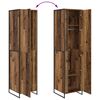 vidaXL Warderobe 2 pcs Old Wood 50 x 50 x 200 cm Engineered Wood