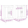vidaXL Wall Mounted Cabinets 2 pcs Sonoma Oak Engineered Wood