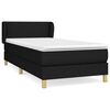 vidaXL Box Spring Bed with Mattress Black 80x200 cm Fabric