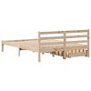 vidaXL Bed Frame without Mattress 150x200 cm King Size Solid Wood Pine