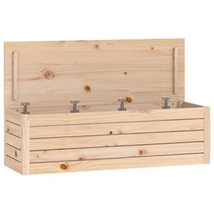 vidaXL Storage Box 109x36.5x33 cm Solid Wood Pine