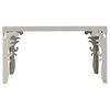 vidaXL Mirrored Coffee Table Stainless Steel and Glass 80x60x44 cm