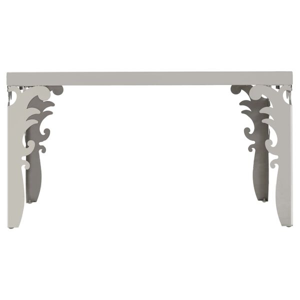 vidaXL Mirrored Coffee Table Stainless Steel and Glass 80x60x44 cm