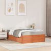 vidaXL Bed with Mattress Wax Brown 120x200 cm Solid Wood Pine