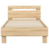 vidaXL Bed Frame without Mattress with Headboard Sonoma Oak 90x200 cm