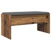 vidaXL Hall Bench with Cushion Old Wood 83 x 38 x 40 cm