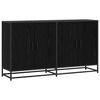 vidaXL Sideboard Black Oak 134 x 35 x 76 cm Engineered Wood