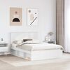 vidaXL Bed Frame with Headboard White 150 x 200 cm Solid Pine Wood