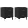 vidaXL Bedside Cabinet 2 pcs Black Oak 40 x 35 x 47.5 cm