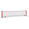 vidaXL Tennis Net Folding Black and Red 396 x 92 x 87 cm Polyester