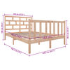 vidaXL Bed Frame without Mattress Solid Wood 140x190 cm (810062+814194)
