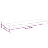 vidaXL Floating Wall Shelf Black 90x23.5x3.8 cm MDF