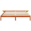vidaXL Bed Frame Wax Brown 200 x 200 cm Solid Pine Wood