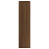 vidaXL Shoe Cabinet with Mirror 2-Layer Brown Oak 63x17x67 cm