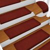 vidaXL Stair Mats Self-adhesive 30 pcs 65x21x4 cm Bordeaux Red Rectangular Edge