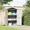 vidaXL Garden Shed Anthracite 116x45x175 cm Galvanised Steel