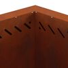 vidaXL Smokeless Fire Pit Brown 38 x 38 x 51 cm Weathering Steel