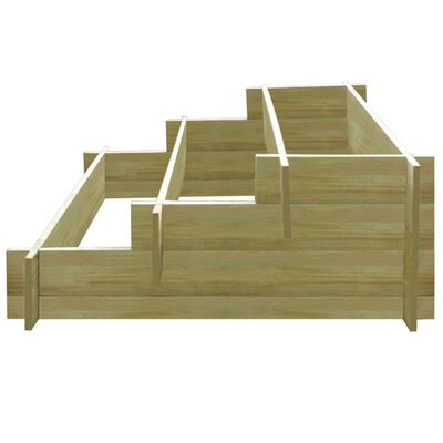 vidaXL 3-Tier Planter Box 90x90x35 cm Impregnated Wood