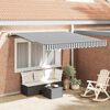 vidaXL Automatic Retractable Awning with LEDs Anthracite&White 300x250 cm