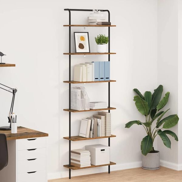 vidaXL Bookshelf Old Wood 60 x 24 x 203 cm Engineered wood
