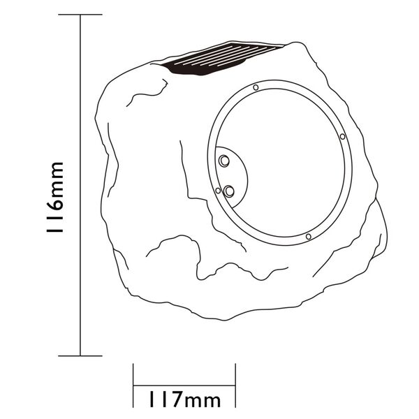 Luxform Solar LED Garden Rock Lights Andes 3 pcs