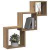 vidaXL Wall Cube Shelves Artisan Oak 68x15x68 cm Engineered Wood