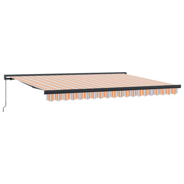 vidaXL Retractable Awning Orange and Grey 400 x 300 cm