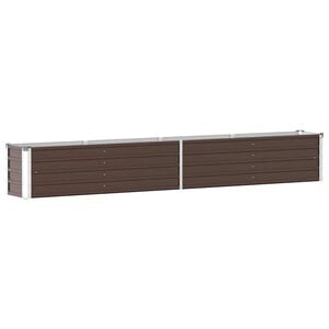vidaXL Garden Raised Bed Galvanised Steel 320x40x45 cm Brown