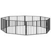 vidaXL Dog Gate 8 pcs Black 100 x 60 cm Galvanised Steel