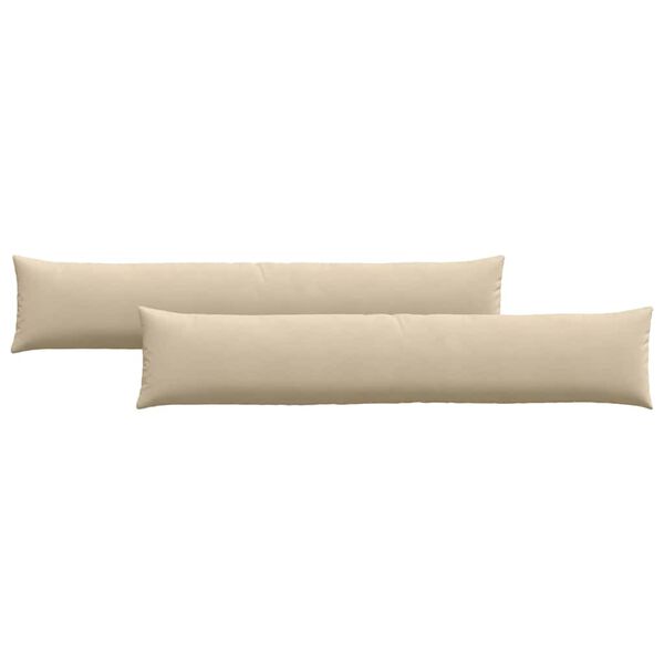 vidaXL Sofa Pillows 2 pcs Cream 200 x 40 cm Fabric