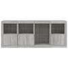 vidaXL Sideboard with LED Lights Grey Sonoma 164x37x67 cm